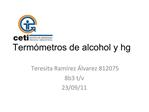 Term metros de alcohol y hg