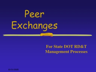 Peer Exchanges