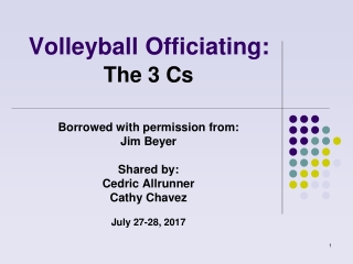 Volleyball Officiating: