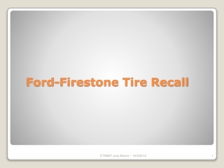 Ford-Firestone Tire Recall