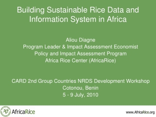 Building Sustainable Rice Data and Information System in Africa