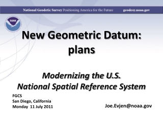 New Geometric Datum:  plans