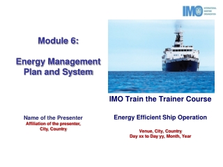 Module 6: Energy Management Plan and System