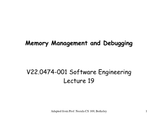 Memory Management and Debugging