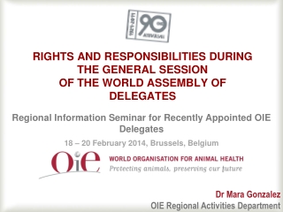 Rights and  Responsibilities during the general session of the World Assembly of Delegates