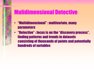 Mulidimensional Detective