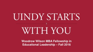 UINDY STARTS WITH YOU