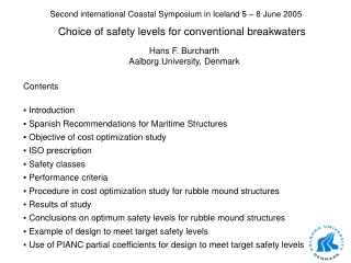 Second international Coastal Symposium in Iceland 5 – 8 June 2005