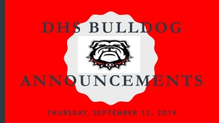 DHS  Bulldog  Announcements