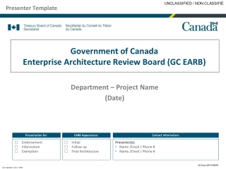 Government of Canada Enterprise Architecture Review Board (GC EARB)