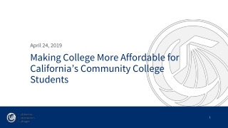 Making College More Affordable for California’s Community College Students