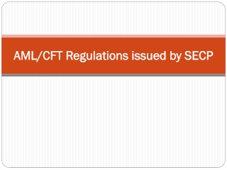 AML/CFT Regulations issued by SECP