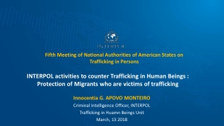 Fifth Meeting of National Authorities of American States on Trafficking in Persons