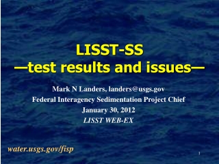 LISST-SS —test results and issues—