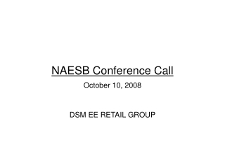 NAESB Conference Call