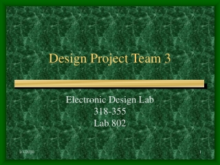 Design Project Team 3