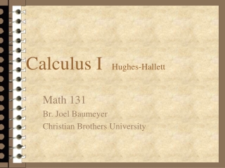 Calculus I   Hughes-Hallett