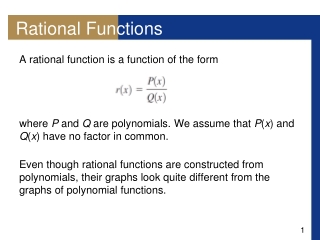 Rational Functions