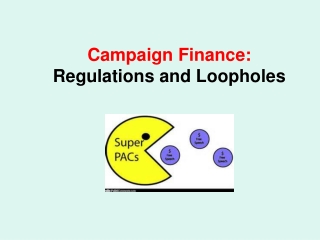 Campaign Finance:   Regulations and Loopholes
