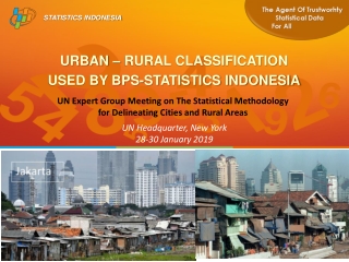 URBAN – RURAL CLASSIFICATION USED BY BPS-STATISTICS INDONESIA