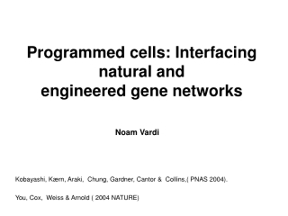 Programmed cells: Interfacing natural and engineered gene networks