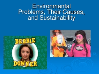 Environmental Problems, Their Causes, and Sustainability