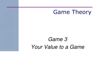 Game Theory