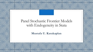 Panel Stochastic Frontier Models with Endogeneity in Stata