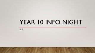 Year 10 Info Night