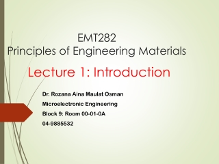 EMT282  Principles of Engineering Materials