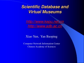 Scientific Database and  Virtual Museums kepu sdb.ac