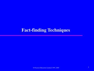 Fact-finding Techniques