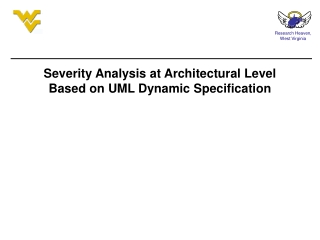 Severity Analysis at Architectural Level Based on UML Dynamic Specification