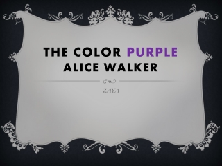 The color  purple Alice Walker