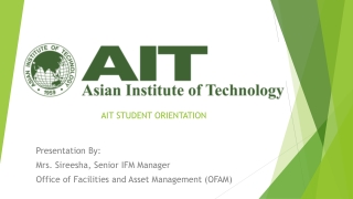 A I T  STUDENT ORIENTATION