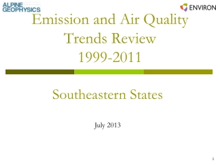 Emission and Air Quality Trends Review 1999-2011