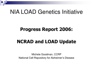 NIA LOAD Genetics Initiative