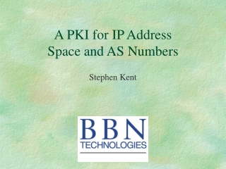 A PKI for IP Address Space and AS Numbers