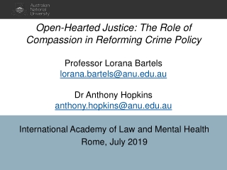 International Academy of Law and Mental Health Rome, July 2019