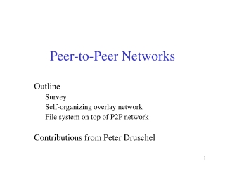 Peer-to-Peer Networks