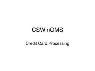 CSWinOMS