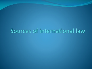 Sources of international law