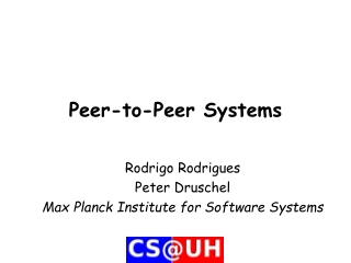 Peer-to-Peer Systems