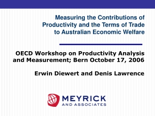 OECD Workshop on Productivity Analysis and Measurement; Bern October 17, 2006