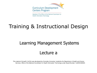 Training &amp; Instructional Design