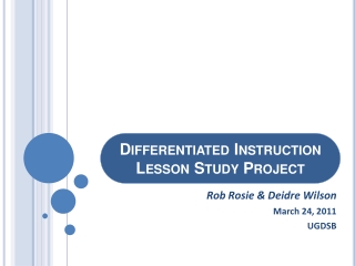 Differentiated Instruction Lesson Study Project