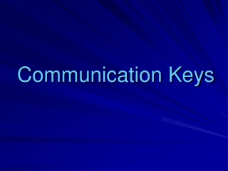 Communication Keys