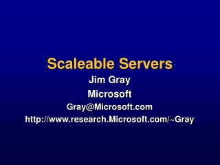 Scaleable Servers