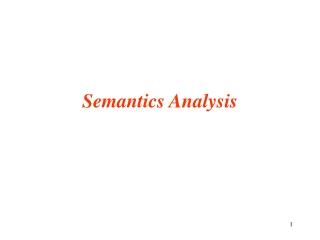 Semantics Analysis