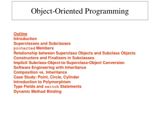 Object-Oriented Programming